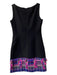 Milly Size 6 Black & Multi Acrylic Back Zip Sleeveless Round Neck Dress Black & Multi / 6