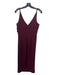 Dress the Population Size M Maroon Red Polyester Blend Sleeveless Rouched Dress Maroon Red / M