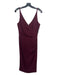 Dress the Population Size M Maroon Red Polyester Blend Sleeveless Rouched Dress Maroon Red / M