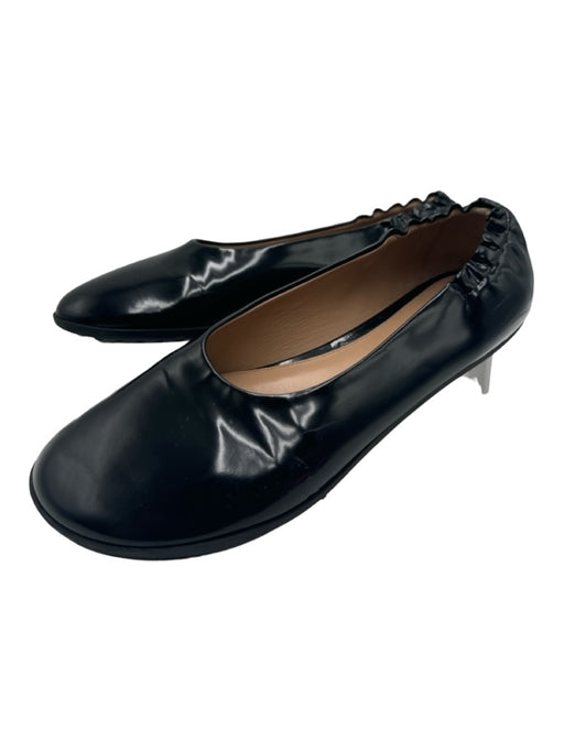 Bottega Veneta Shoe Size 37 Black Patent Leather round toe Scrunch Flats Black / 37