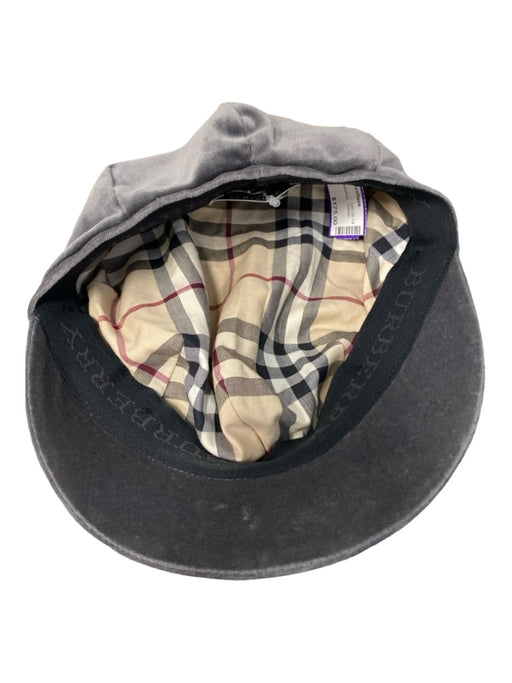 Burberry Gray Cotton Velvet Newsboy Hat Gray / M