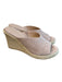 Stuart Weitzman Shoe Size 9.5 Beige Suede open toe Woven Detail Wedge Shoes Beige / 9.5