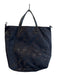 Valentino Garavani Black Nylon Star Print Logo Top Handle Zip Pockets Bag Black / Large
