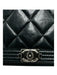 Chanel Black Leather Quilted Zip Around Wallets Black