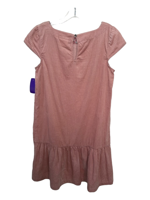 Maeve Size 2 Pale Pink Cotton Corduroy Round Neck Sleeveless Tiered Dress Pale Pink / 2