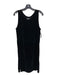 Eileen Fisher Size L Black Rayon Blend Velvet Round Neck Sleeveless Shift Dress Black / L