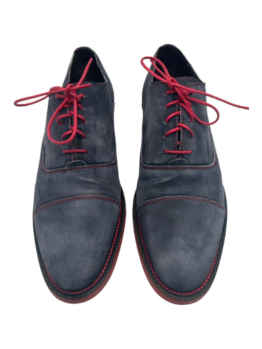 Donald Pliner Shoe Size 11.5 Navy Suede Solid Dress Men's Shoes 11.5