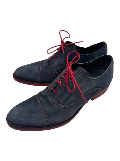 Donald Pliner Shoe Size 11.5 Navy Suede Solid Dress Men's Shoes 11.5