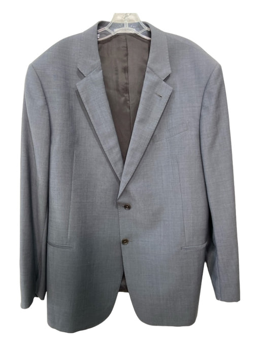 Armani Collezioni Grey Wool Solid 2 Button Men's Suit 48R