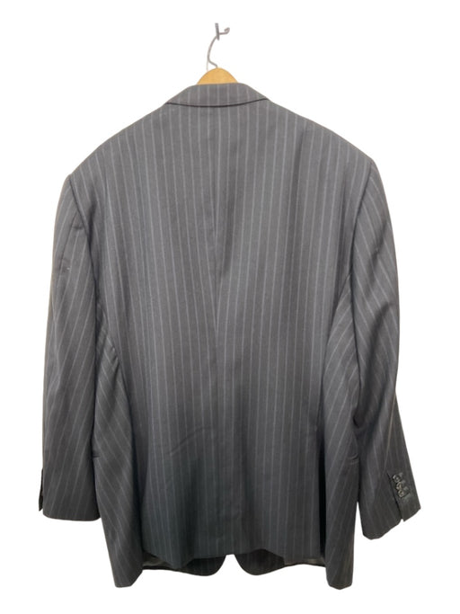 Armani Collezioni Grey Wool Striped 2 Button Men's Suit 48R