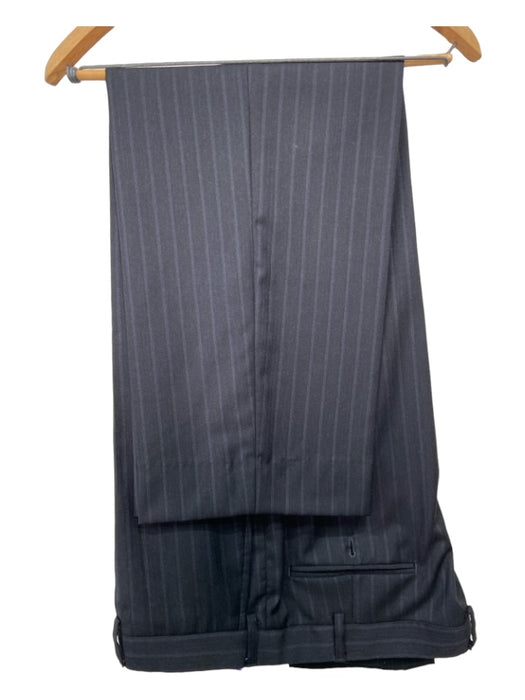 Armani Collezioni Grey Wool Striped 2 Button Men's Suit 48R