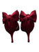 Stuart Weitzman Shoe Size 5 Wine Red Sateen Pointed Toe Back Bow Stiletto Shoes Wine Red / 5