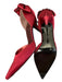 Stuart Weitzman Shoe Size 5 Wine Red Sateen Pointed Toe Back Bow Stiletto Shoes Wine Red / 5