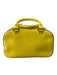 Kate Spade Yellow Grained Leather 2 Handles Zip Close Gold Hardware Pockets Bag Yellow / S