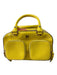 Kate Spade Yellow Grained Leather 2 Handles Zip Close Gold Hardware Pockets Bag Yellow / S