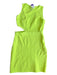 Victor Glemaud Size S Neon Green Cotton Blend Sleeveless Side Cut Outs Dress Neon Green / S