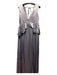 Topshop Size 6 Lavendar Viscose Sleeveless V Neck Ruffles Gown Lavendar / 6