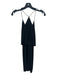 Misa Size M Black Polyester Blend Spaghetti Strap V Neck Tie Front Dress Black / M