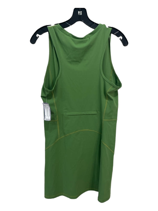 Mono B Size L Green Nylon Blend Round Neck Sleeveless Above knee Dress Green / L