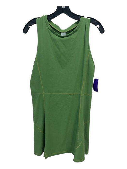 Mono B Size L Green Nylon Blend Round Neck Sleeveless Above knee Dress Green / L