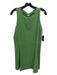 Mono B Size L Green Nylon Blend Round Neck Sleeveless Above knee Dress Green / L