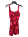 C/Meo Collective Size M Pink & Red Polyester Floral Square Neck Sleeveless Dress Pink & Red / M