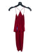 Misa Size M Red Polyester Blend Spaghetti Strap V Neck Tie Front Dress Red / M