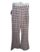 Free People Size 4 Purple & Brown Polyester Blend Plaid High Rise Wide Leg Pants Purple & Brown / 4