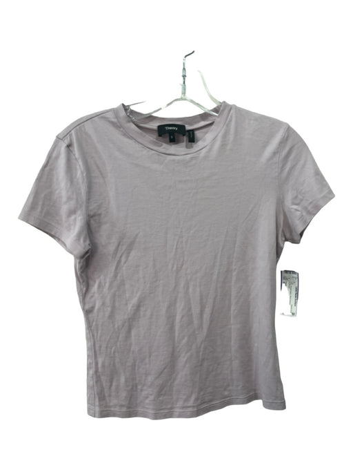 Theory Size S Gray Round Neck Short Sleeve Top Gray / S