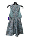 Alice + Olivia Size 6 Blue & Pink Polyester Blend Floral V Neck Sleeveless Dress Blue & Pink / 6