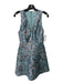 Alice + Olivia Size 6 Blue & Pink Polyester Blend Floral V Neck Sleeveless Dress Blue & Pink / 6