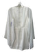 Halston Size 2 White Polyester Blend V Neck Cape Sleeve Back Zip Sheath Dress White / 2