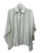 Planet Size One Size Pale Green Linen Collared Button Up Long Sleeve Top Pale Green / One Size