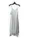 Amanda Uprichard Size S White Polyester Spaghetti Strap V Neck Midi Dress White / S