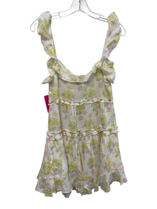 Loveshackfancy Size M White, Yellow & Pink Cotton Floral Sleeveless Dress White, Yellow & Pink / M