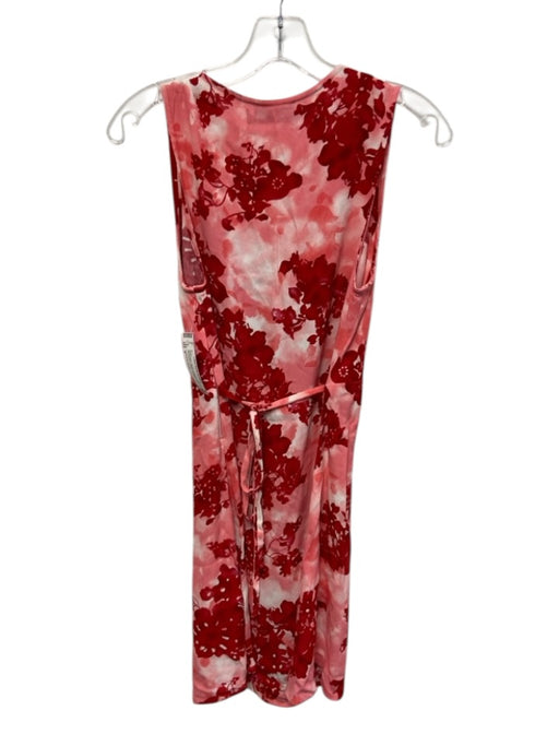 Faithfull the Brand Size 4 Red & White Rayon Abstract Floral Sleeveless Dress Red & White / 4
