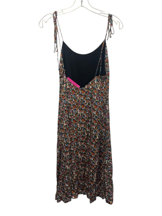 For Love & Lemons Size S White & Multi Viscose Blend Floral Tie Shoulder Dress White & Multi / S