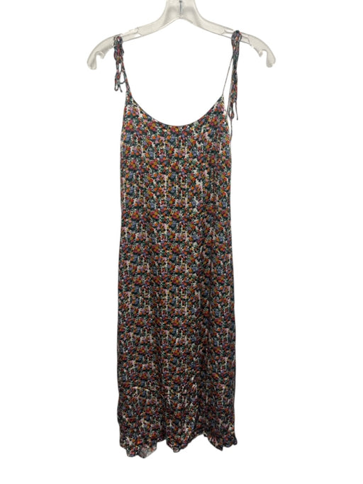 For Love & Lemons Size S White & Multi Viscose Blend Floral Tie Shoulder Dress White & Multi / S