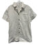 Parke Size M White Cotton Denim Short Sleeve Button Front Short Romper White / M