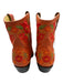 Allens Boots Shoe Size 7.5 Orange, Green & Yellow Leather Pointed Toe Booties Orange, Green & Yellow / 7.5