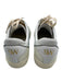Stuart Weitzman Shoe Size 7.5 White & Green Leather Round Toe Lace Up Sneakers White & Green / 7.5