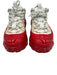 Burberry Shoe Size 37.5 Red & White Rubber Canvas Color & Fabric Block Sneakers Red & White / 37.5
