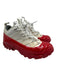 Burberry Shoe Size 37.5 Red & White Rubber Canvas Color & Fabric Block Sneakers Red & White / 37.5
