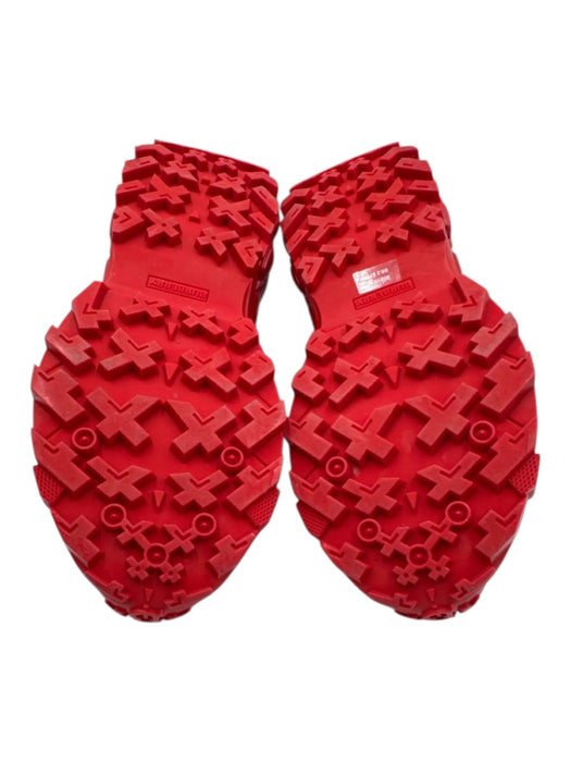Burberry Shoe Size 37.5 Red & White Rubber Canvas Color & Fabric Block Sneakers Red & White / 37.5
