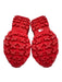 Burberry Shoe Size 37.5 Red & White Rubber Canvas Color & Fabric Block Sneakers Red & White / 37.5