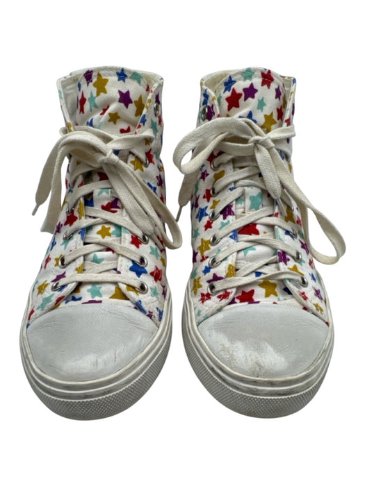 Saint Laurent Shoe Size 39 White, Red & Multi Leather & Canvas Stars Sneakers White, Red & Multi / 39