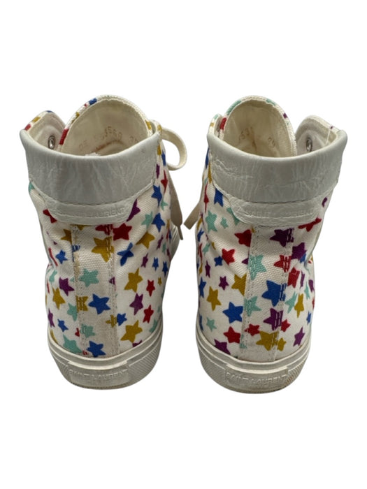 Saint Laurent Shoe Size 39 White, Red & Multi Leather & Canvas Stars Sneakers White, Red & Multi / 39