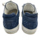 M. Gemi Shoe Size 37.5 Blue & White Suede Weave Gold Grommet Lace Up Sneakers Blue & White / 37.5
