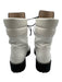 Stuart Weitzman Shoe Size 7.5 White, Black & Gold Leather Round Toe Booties White, Black & Gold / 7.5