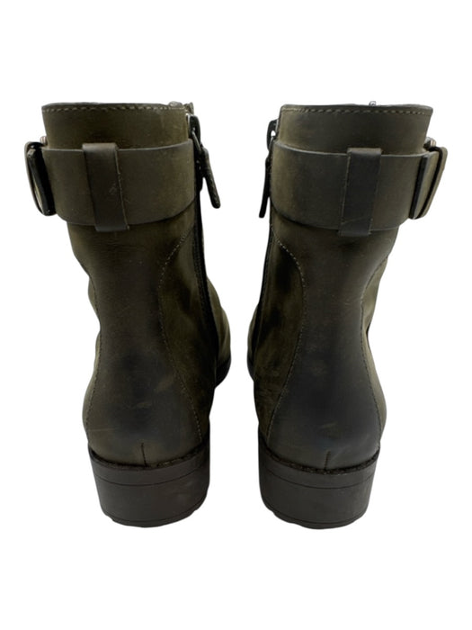 Cole Haan Shoe Size 8 Army Green Leather Coated Buckle Detail Ankle Booties Army Green / 8